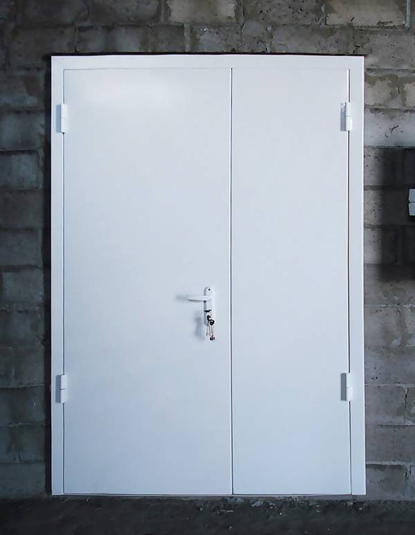 Полуторная дверь с белой фурнитурой Полуторная дверь с белой фурнитурой
